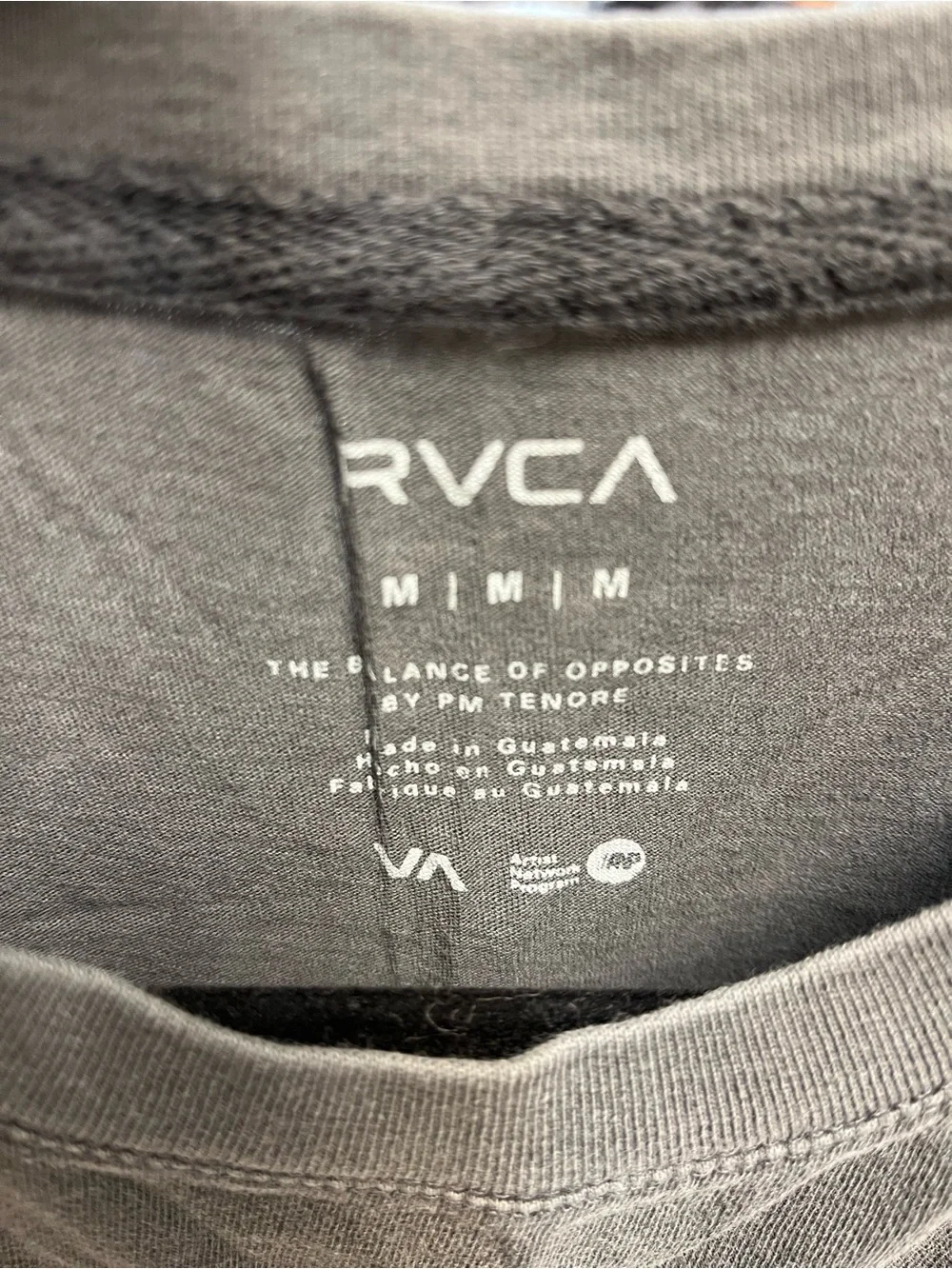 RVCA Men's Charcoal Gray Crewneck Sweatshirt